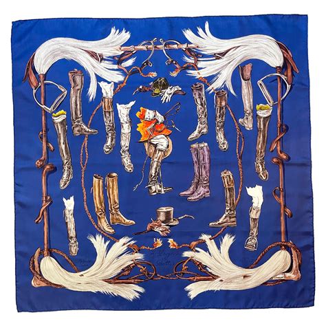 a propos de bottes hermes|1990s Hermès A Propos de Bottes Silk Scarf.